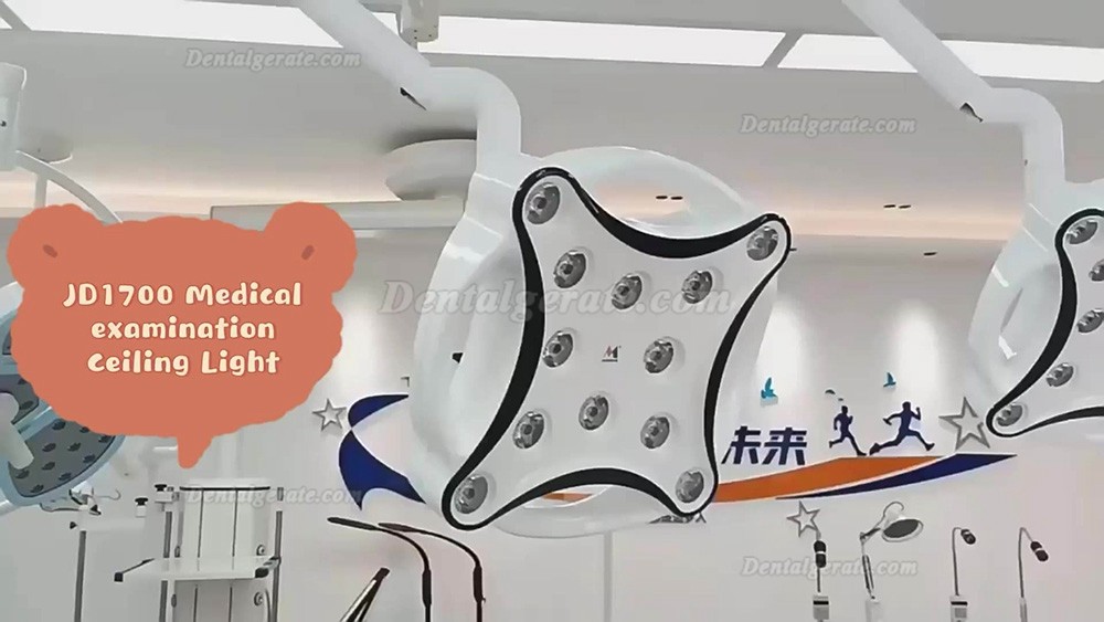 Micare JD1700 Doppelkopf LED Zahnarztlampe / Dental OP Leuchte mit Deckenmontage