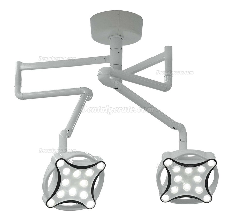 Micare JD1700 Doppelkopf LED Zahnarztlampe / Dental OP Leuchte mit Deckenmontage