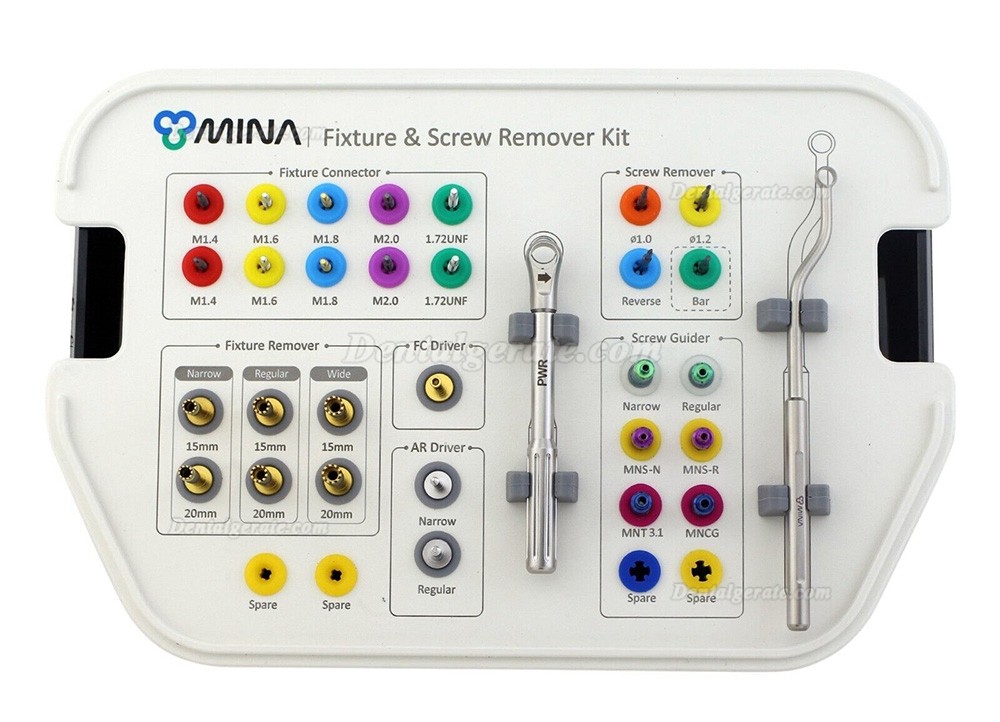MINA Kit zum Entfernen Implantat-Abutment & Gebrochene Schraube MINA Kit zum Entfernen Implantat-Abutment & Gebrochene Schraube