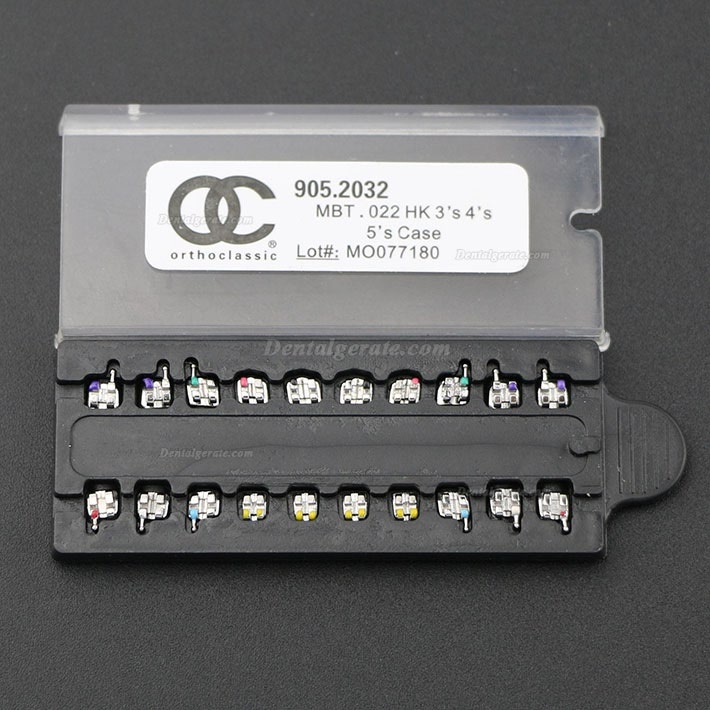 100 Packungen Dental Kieferorthop&auml;dische OC MIM Metall Brackets St&auml;nder Mini MBT 022 345 Haken