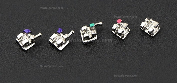50 Packungen Dental Kieferorthop&auml;dische OC Metall Brackets St&auml;nder MIM Mini Roth MBT 018 022 345