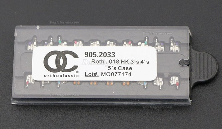 50 Packungen Dental Kieferorthop&auml;dische OC Metall Brackets St&auml;nder MIM Mini Roth MBT 018 022 345