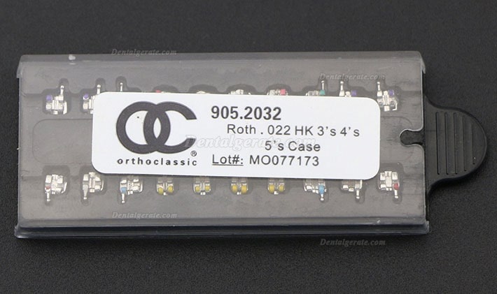50 Packungen Dental Kieferorthop&auml;dische OC Metall Brackets St&auml;nder MIM Mini Roth MBT 018 022 345
