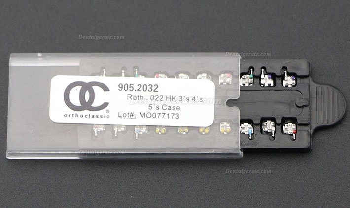 100 Packungen Dental Kieferorthop&auml;dische OC MIM Metall Brackets St&auml;nder Mini Roth 022 345 Haken