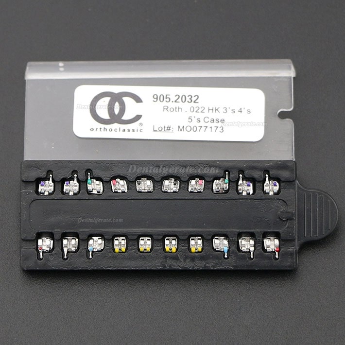 100 Packungen Dental Kieferorthop&auml;dische OC MIM Metall Brackets St&auml;nder Mini Roth 022 345 Haken