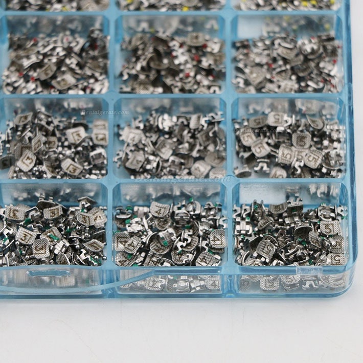 50 Sets Dental Kieferorthop&auml;dische Metall Brackets St&auml;nder Mini Roth 022 3 Haken Lasermarkierung