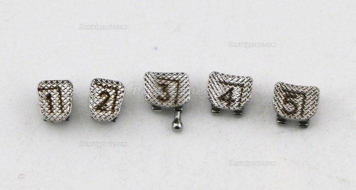 50 Sets Dental Kieferorthop&auml;dische Metall Brackets St&auml;nder Mini Roth 022 3 Haken Lasermarkierung