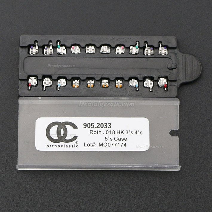 100 Packungen OC Dental Kieferorthop&auml;dische Metall Bracket St&auml;nder MIM Mini Roth MBT 018 022 345