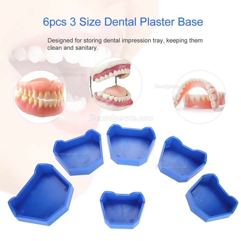 Dental Lab Modelle mit Kerben zwei Gr&ouml;&szlig;en S + M + L Blau 6 St&uuml;ck