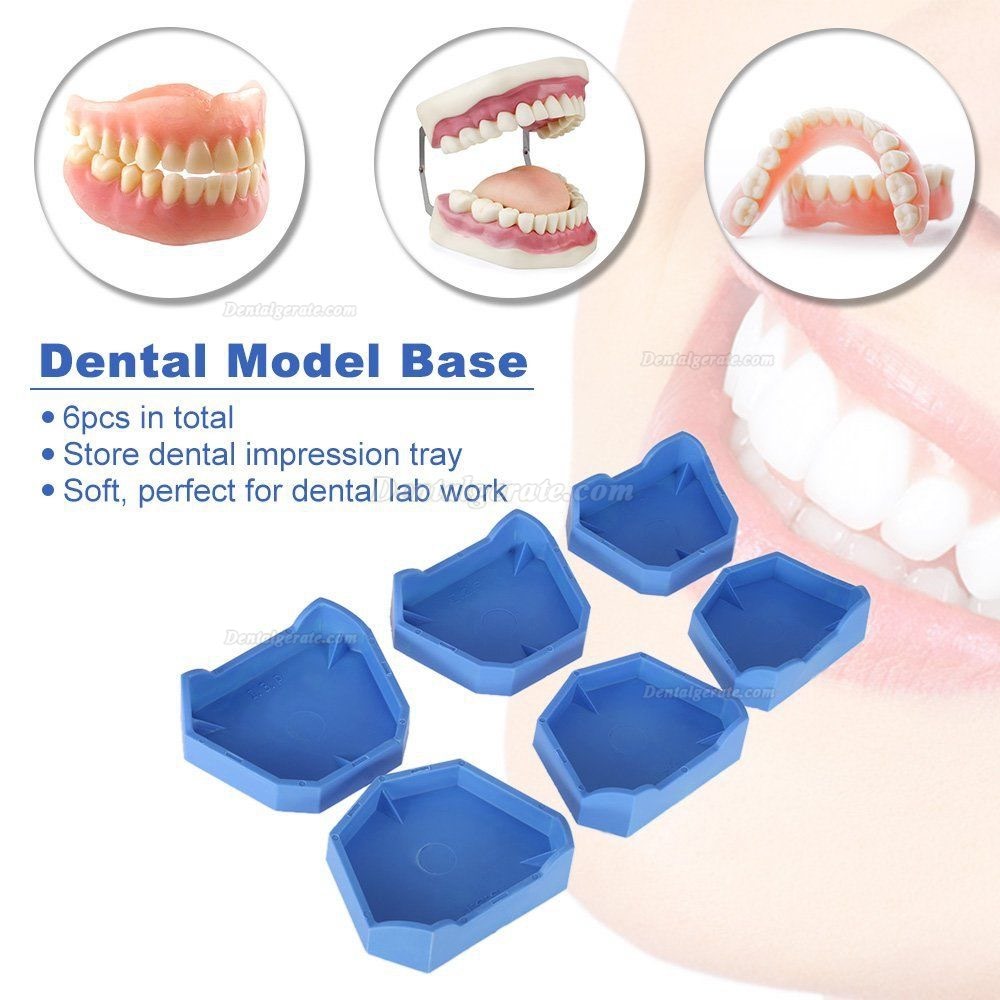 Dental Lab Modelle mit Kerben zwei Gr&ouml;&szlig;en S + M + L Blau 6 St&uuml;ck