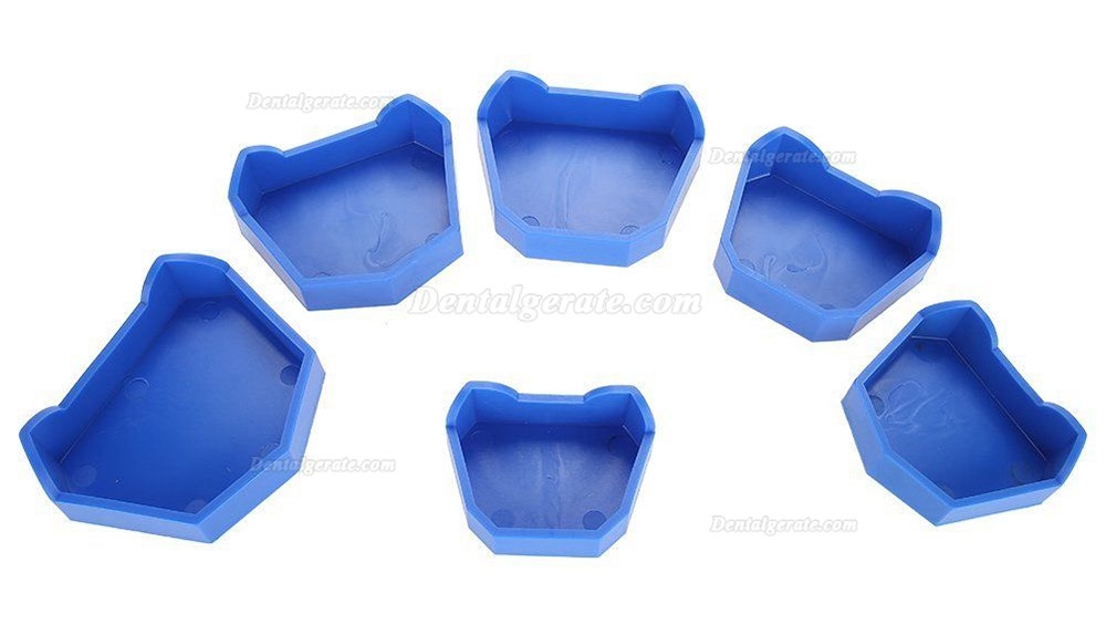 Dental Lab Modelle mit Kerben zwei Gr&ouml;&szlig;en S + M + L Blau 6 St&uuml;ck