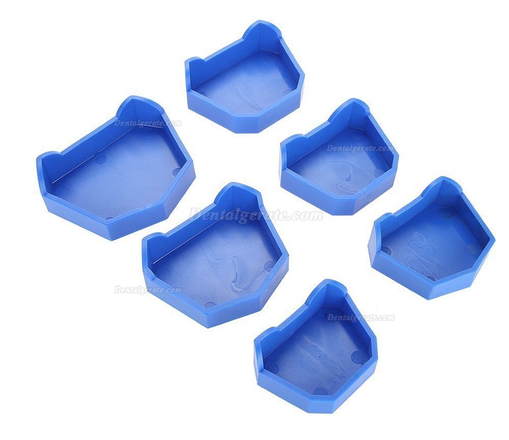 Dental Lab Modelle mit Kerben zwei Gr&ouml;&szlig;en S + M + L Blau 6 St&uuml;ck