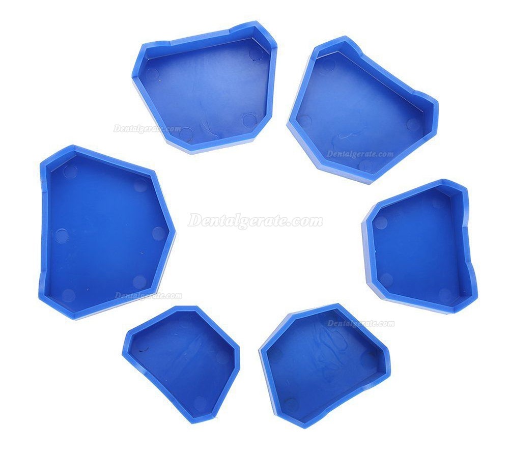 Dental Lab Modelle mit Kerben zwei Gr&ouml;&szlig;en S + M + L Blau 6 St&uuml;ck