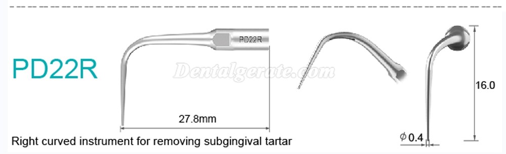 10 Stück Refine® UltraschallScaler Piezo Spitzen für Parodontologie P10 P11 P12 P14L P18 P20 P20L P20R P21 22 LR Kompatibler EMS