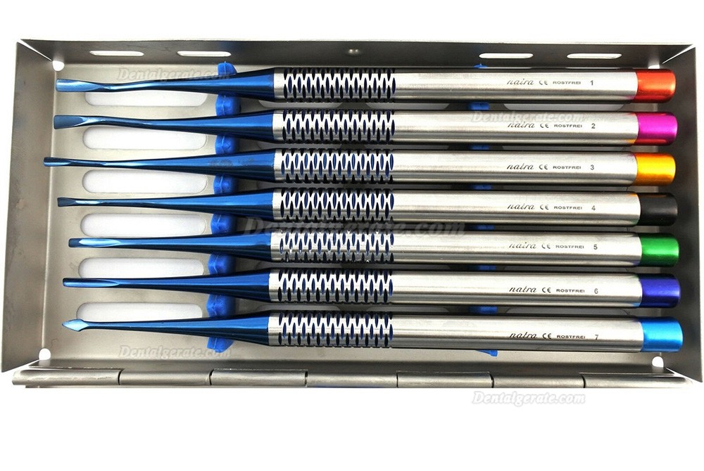 7 Stk./Set Luxierinstrumente Elevator Aufzüge Luxation Mit Desinfektionsbox