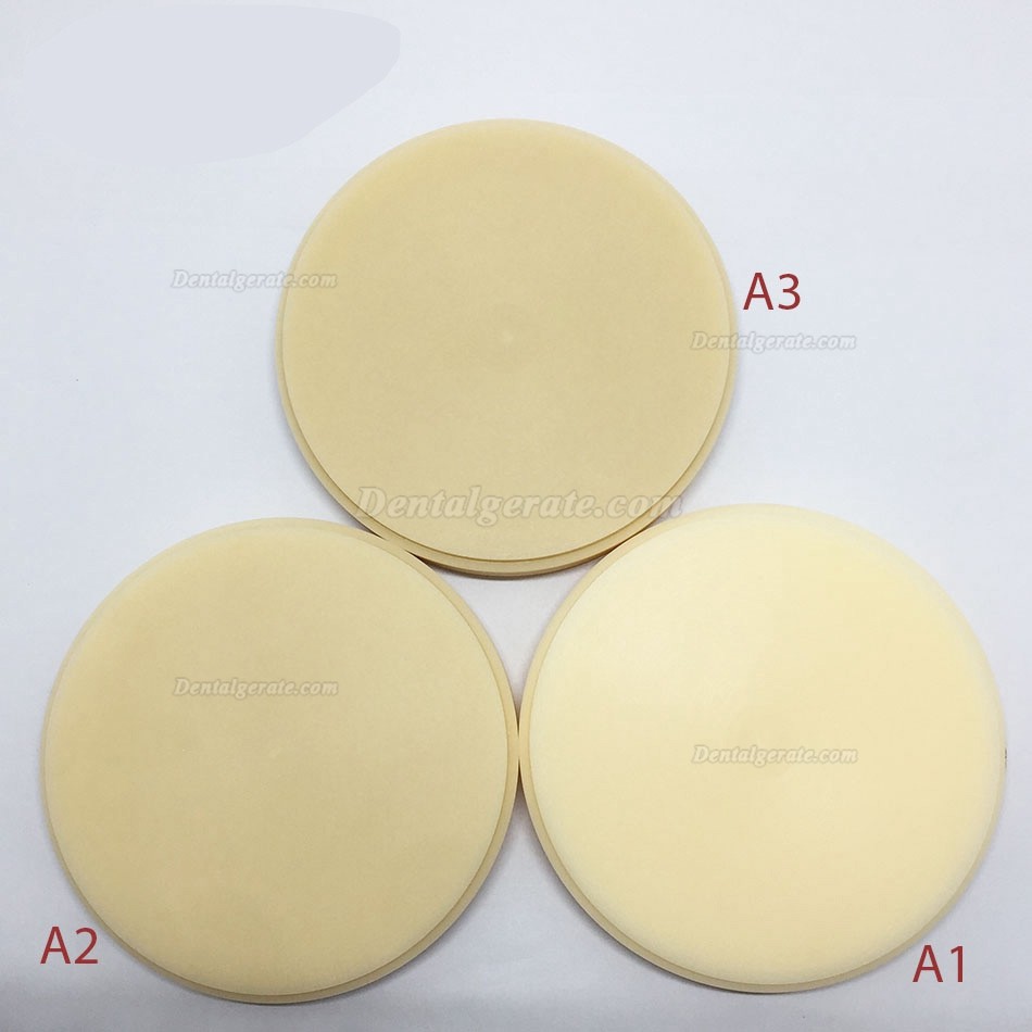 5 Stück 98mm x 12/14/16/18/20mm PMMA Ronden PMMA Fräsrohlinge (für Wieland CAD/CAM Fräsmaschine) 5 Stück 98mm x 12/14/16/18/20mm PMMA Ronden PMMA Fräsrohlinge (für Wieland CAD/CAM Fräsmaschine)