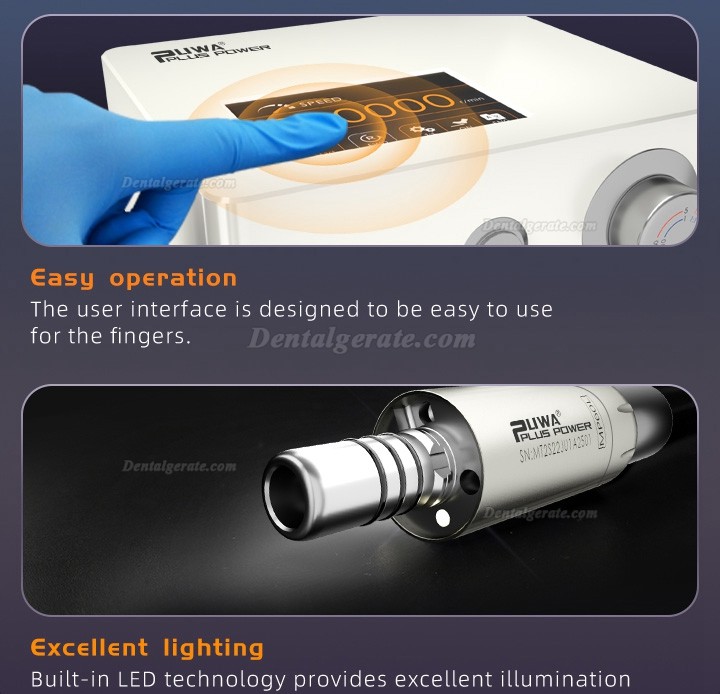 Pluspower&reg; Super Micro S B&uuml;rstenloser Mikromotor Zahnmedizin (Integriertes LED-Licht)