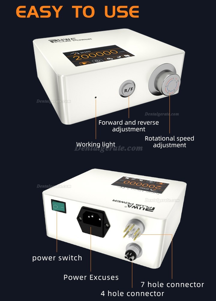 Pluspower&reg; Super Micro S B&uuml;rstenloser Mikromotor Zahnmedizin (Integriertes LED-Licht)