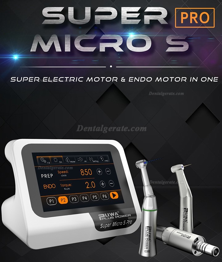 Pluspower&reg; Super Micro S Pro b&uuml;rstenloser mikromotor zahnmedizin (PREP/ENDO Modus 2in1)
