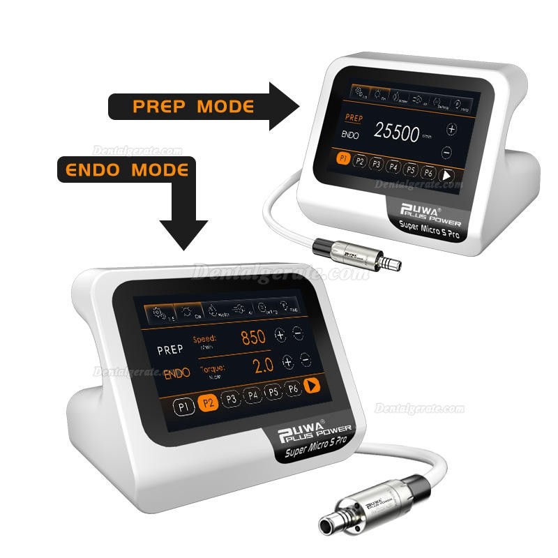 Pluspower&reg; Super Micro S Pro b&uuml;rstenloser mikromotor zahnmedizin (PREP/ENDO Modus 2in1)