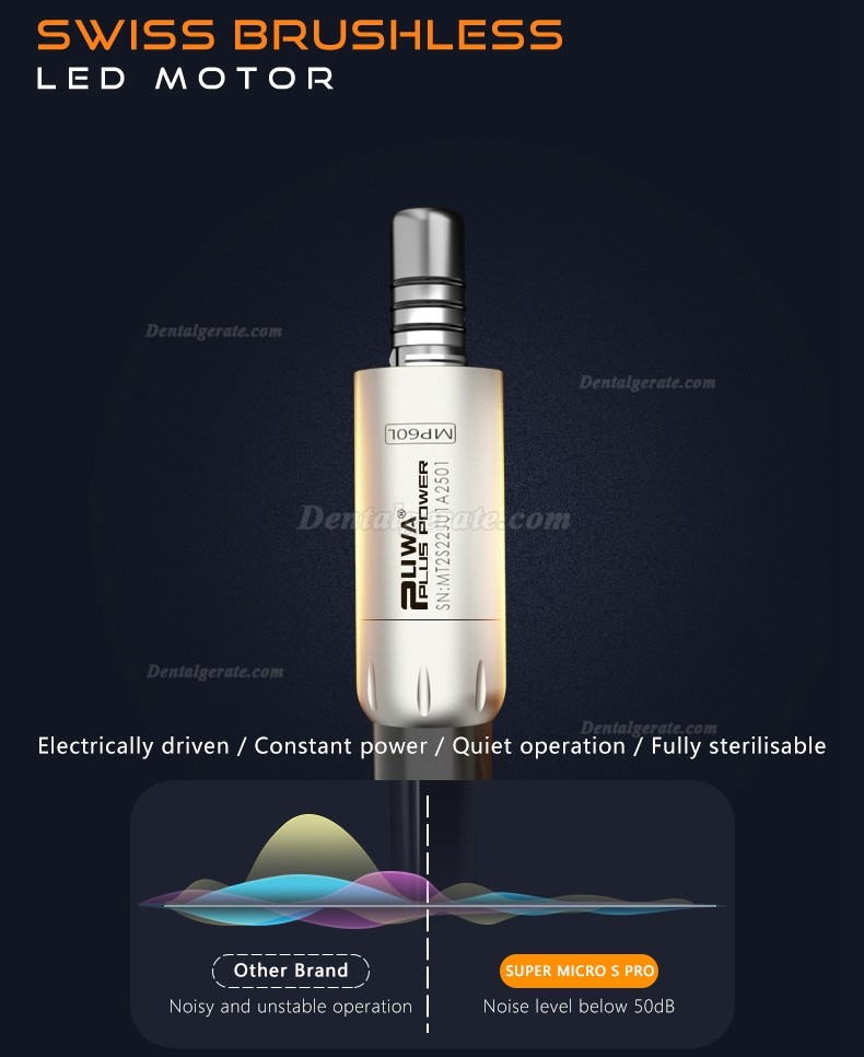 Pluspower&reg; Super Micro S Pro b&uuml;rstenloser mikromotor zahnmedizin (PREP/ENDO Modus 2in1)