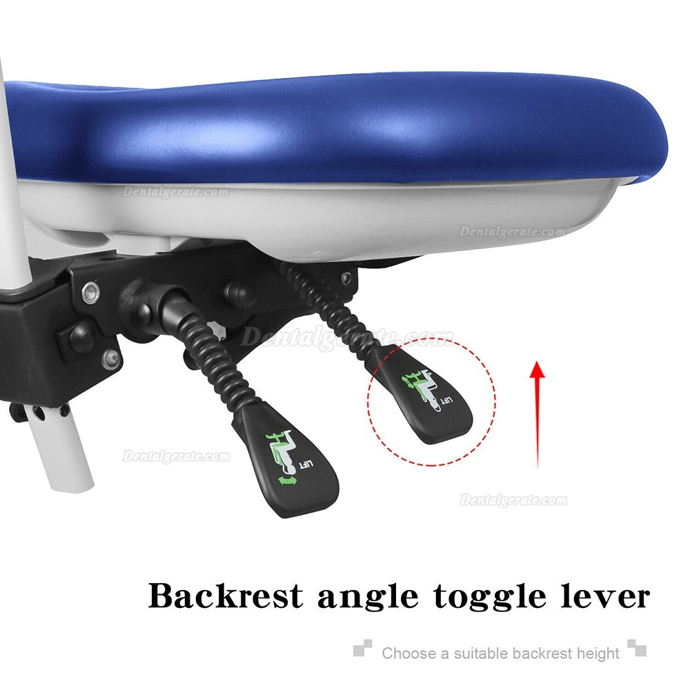 QIYUAN QY-600M-B2 Mobiler Zahnarzthelferin Hocker Zahnarztstuhl mit 360&deg; Drehbarer Armlehne