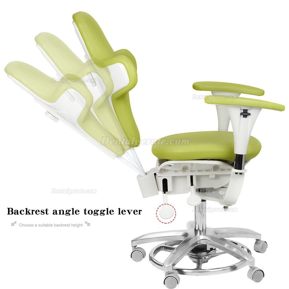 QIYUAN QY-MDS-E3 Dentalmikroskop-Bedienerhocker Ergonomischer Zahnarzt Hocker Dynamischer Sitz aus PU-Leder