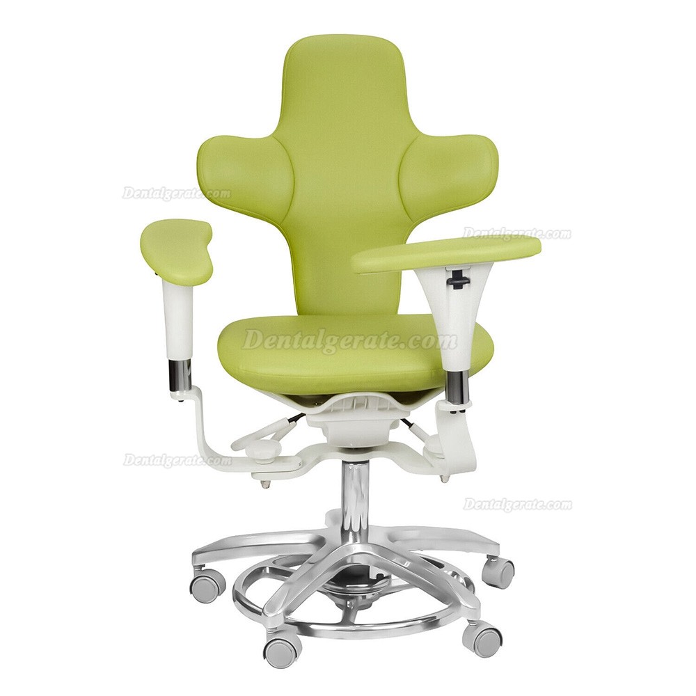 QIYUAN QY-MDS-E3 Dentalmikroskop-Bedienerhocker Ergonomischer Zahnarzt Hocker Dynamischer Sitz aus PU-Leder