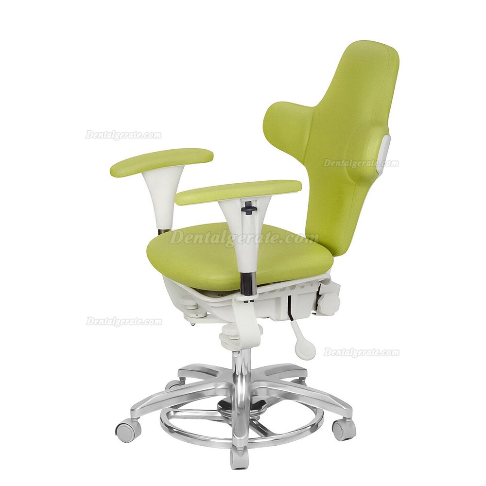 QIYUAN QY-MDS-E3 Dentalmikroskop-Bedienerhocker Ergonomischer Zahnarzt Hocker Dynamischer Sitz aus PU-Leder