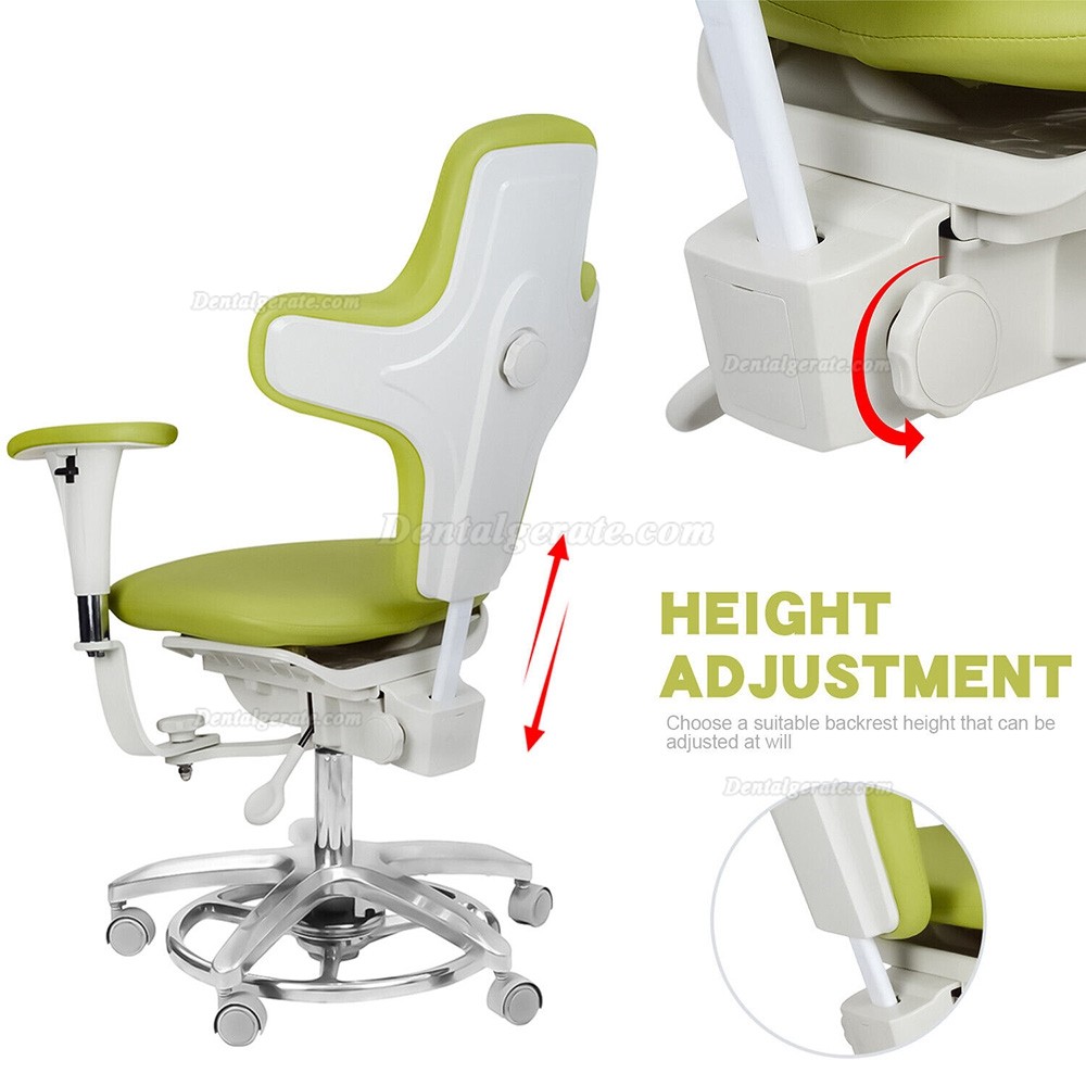 QIYUAN QY-MDS-E3 Dentalmikroskop-Bedienerhocker Ergonomischer Zahnarzt Hocker Dynamischer Sitz aus PU-Leder