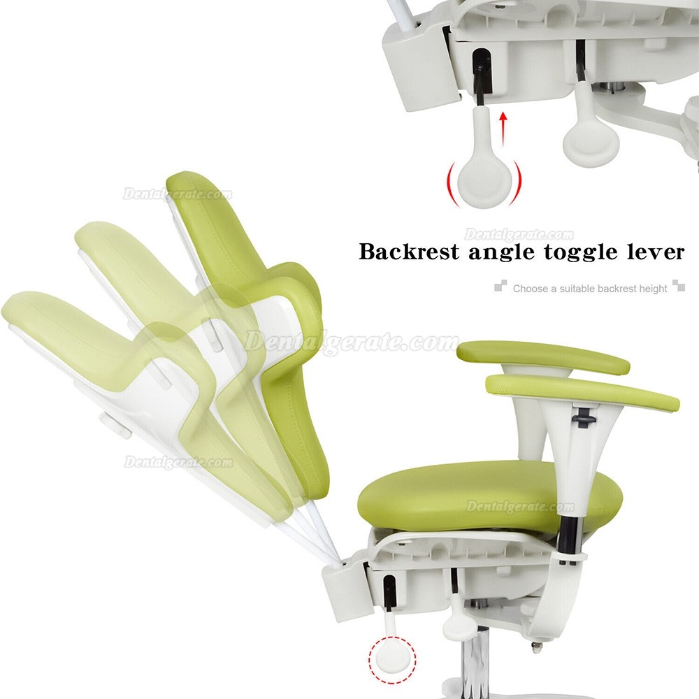 QIYUAN QY-MDS-E3 Dentalmikroskop-Bedienerhocker Ergonomischer Zahnarzt Hocker Dynamischer Sitz aus PU-Leder