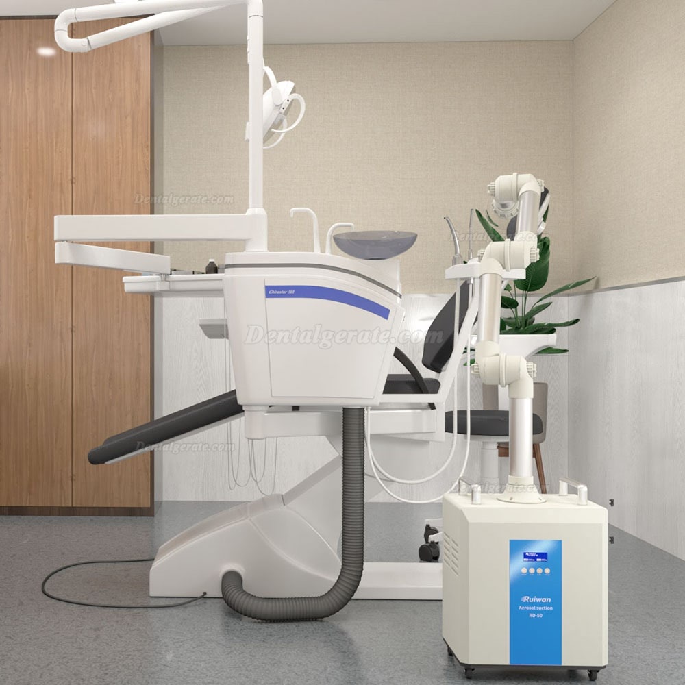 RUIWAN RD80 Extraorales Aerosol Zahnsaugsystem Externer Vakuumsauger 4 Filter Schicht + 2 UV-Lampen + Plasma