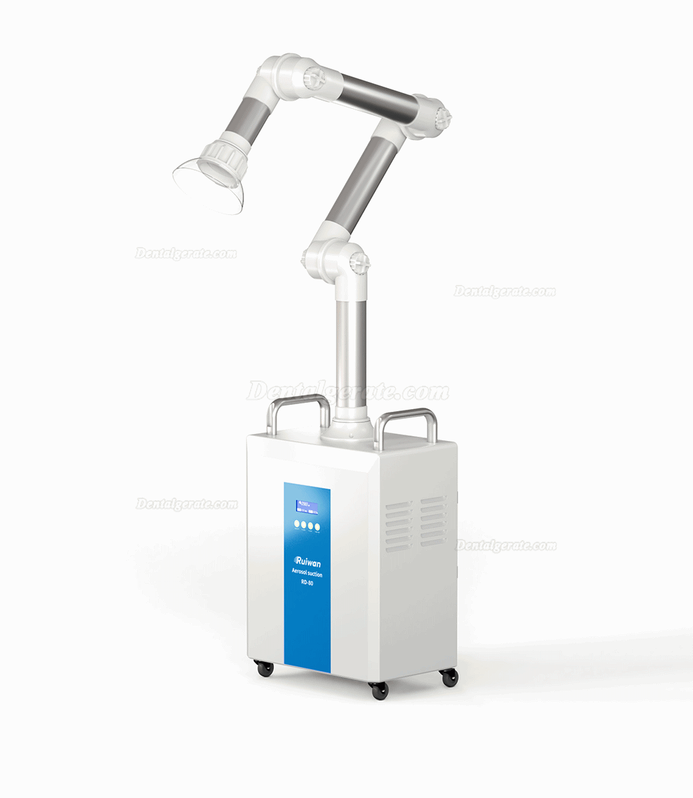 RUIWAN RD80 Extraorales Aerosol Zahnsaugsystem Externer Vakuumsauger 4 Filter Schicht + 2 UV-Lampen + Plasma