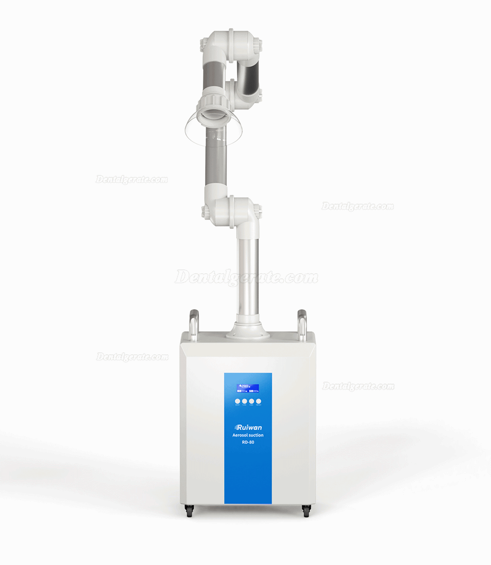 RUIWAN RD80 Extraorales Aerosol Zahnsaugsystem Externer Vakuumsauger 4 Filter Schicht + 2 UV-Lampen + Plasma