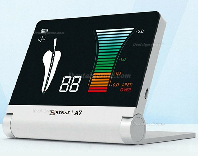 Refin A7 Faltbarer Electronic Apex Locator mit 5,1" LCD-Bildschirm und 2 in 1 Typ-C-Schnittstelle