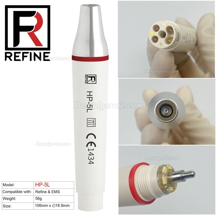 Refine® HP1/HP3/HP5L/HP6L Dental UltraschallScaler Handstück (Kompatibler EMS Woodpecker)