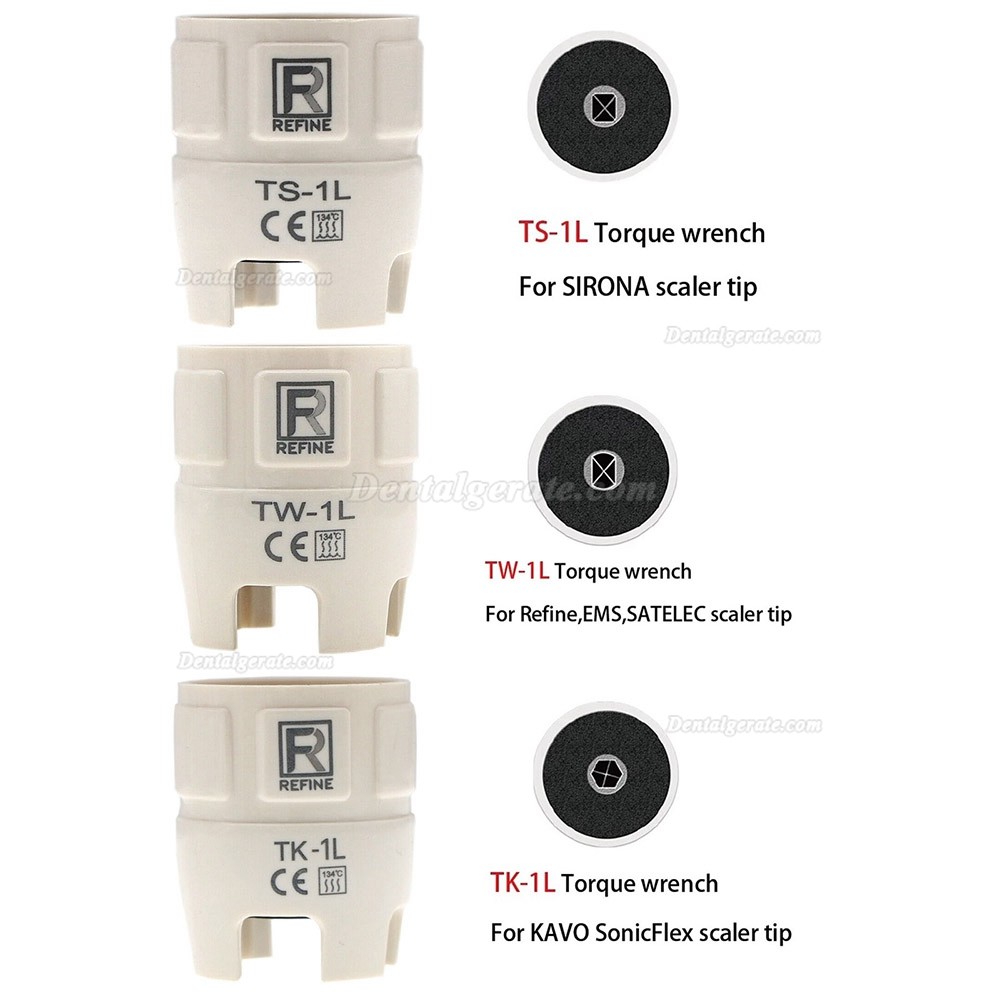 3 St&uuml;ck Refine TK-1L/ TW-1S/TS-1L Ultraschallspitzen Drehmomentschl&uuml;ssel f&uuml;r SATELEC EMS KAVO SonicFLEX SIRONA
