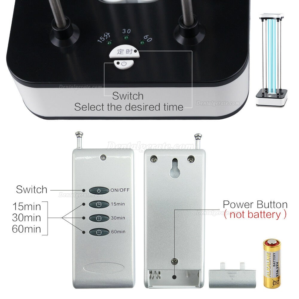 36W UV Bakterizid Quarz Lampe Desinfektion Ozon Sterilisator Timer-Fernbedienung