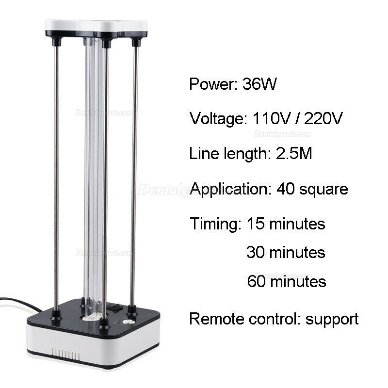 36W UV Bakterizid Quarz Lampe Desinfektion Ozon Sterilisator Timer-Fernbedienung