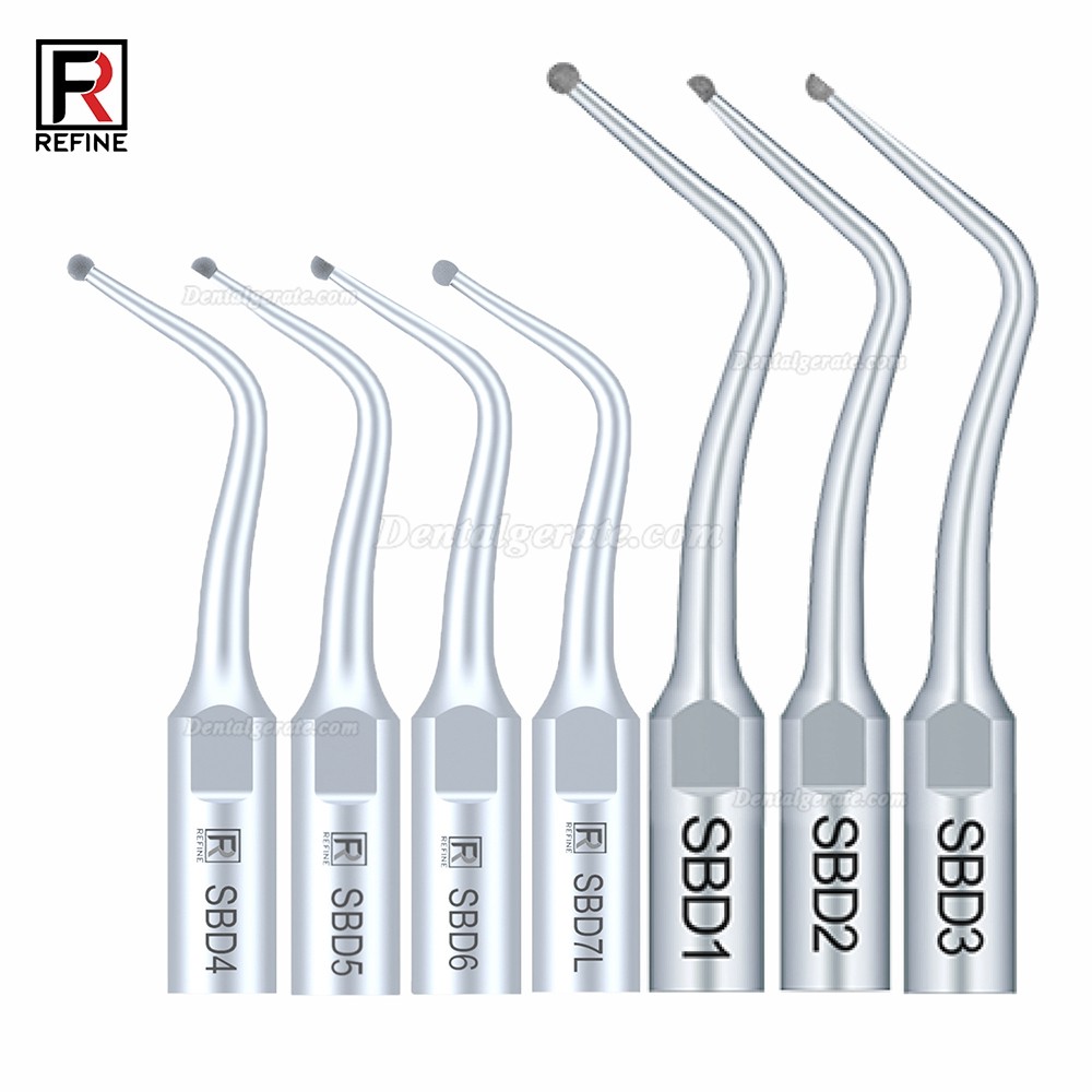 5 St&uuml;cke Refine&reg; Ultraschall Scaler Spitzen f&uuml;r Restauration SBD1 SBD2 SBD3 SBD4 SBD5/6 SBDR SBDL SBD7L SBD7R Kompatibel SATELEC NSK DTE GNATUS