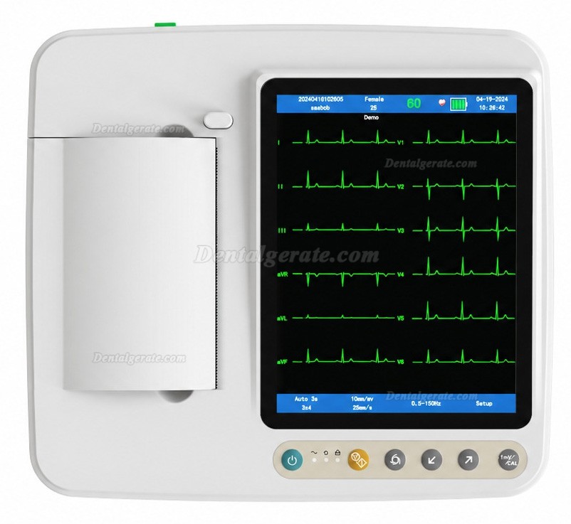 SINNOR ECG 906 12-Kanal Elektrokardiogramm (EKG-Ger&auml;t) mit 6-Kanal-Display