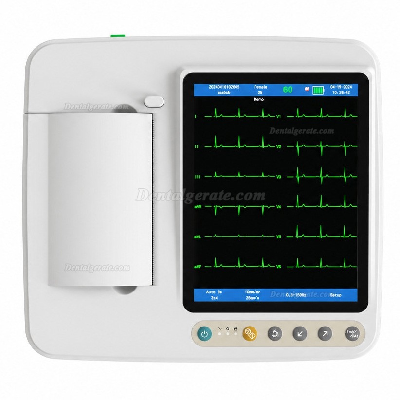 SINNOR ECG 906 12-Kanal Elektrokardiogramm (EKG-Ger&auml;t) mit 6-Kanal-Display