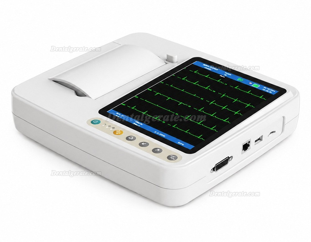 SINNOR ECG 906 12-Kanal Elektrokardiogramm (EKG-Ger&auml;t) mit 6-Kanal-Display