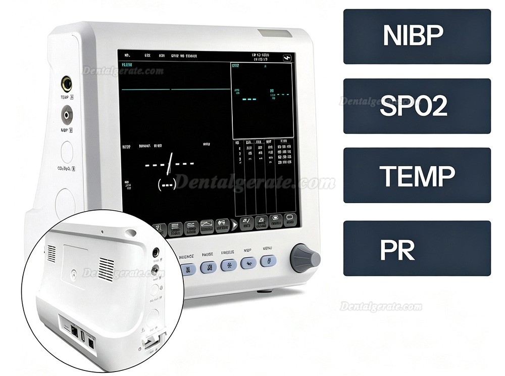 SINNOR SNP9000L-B 8'' Patientenmonitor mit 4 Parametern (NIBP, SPO2, PR, TEMP)