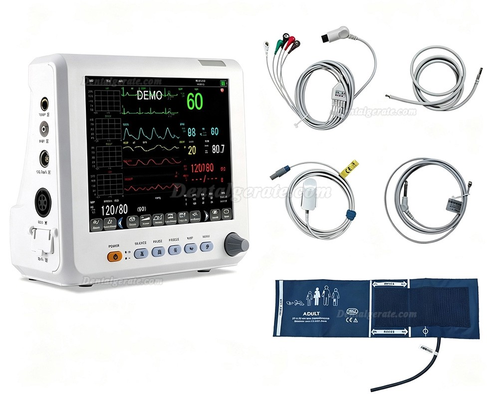 SINNOR SNP9000L-D 8-Zoll Patientenmonitor, 6 Parameter (EKG, NIBP, RESP, TEMP, SpO2, PR)