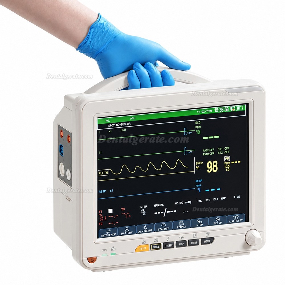 SINNOR SNP9000N 12'' Patientenmonitor 6 Parameter (EKG, Atmung, Temperatur, NIBP, SpO2, Puls)