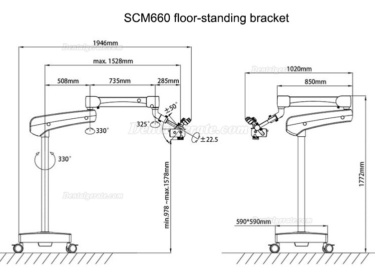 SOCO SCM660ST dentalmikroskop, operationsmikroskop