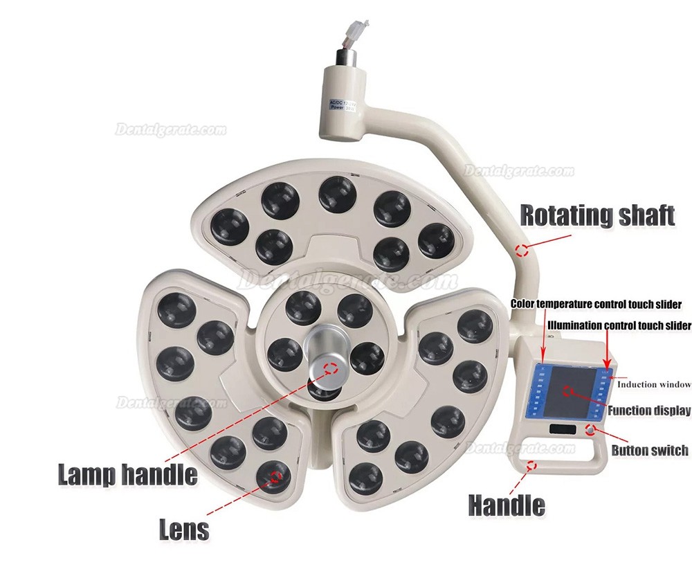 Saab KY-P138 Dental LED Chirurgisches Schattenloses Licht mit Arm f&uuml;r Zahnarztstuhl