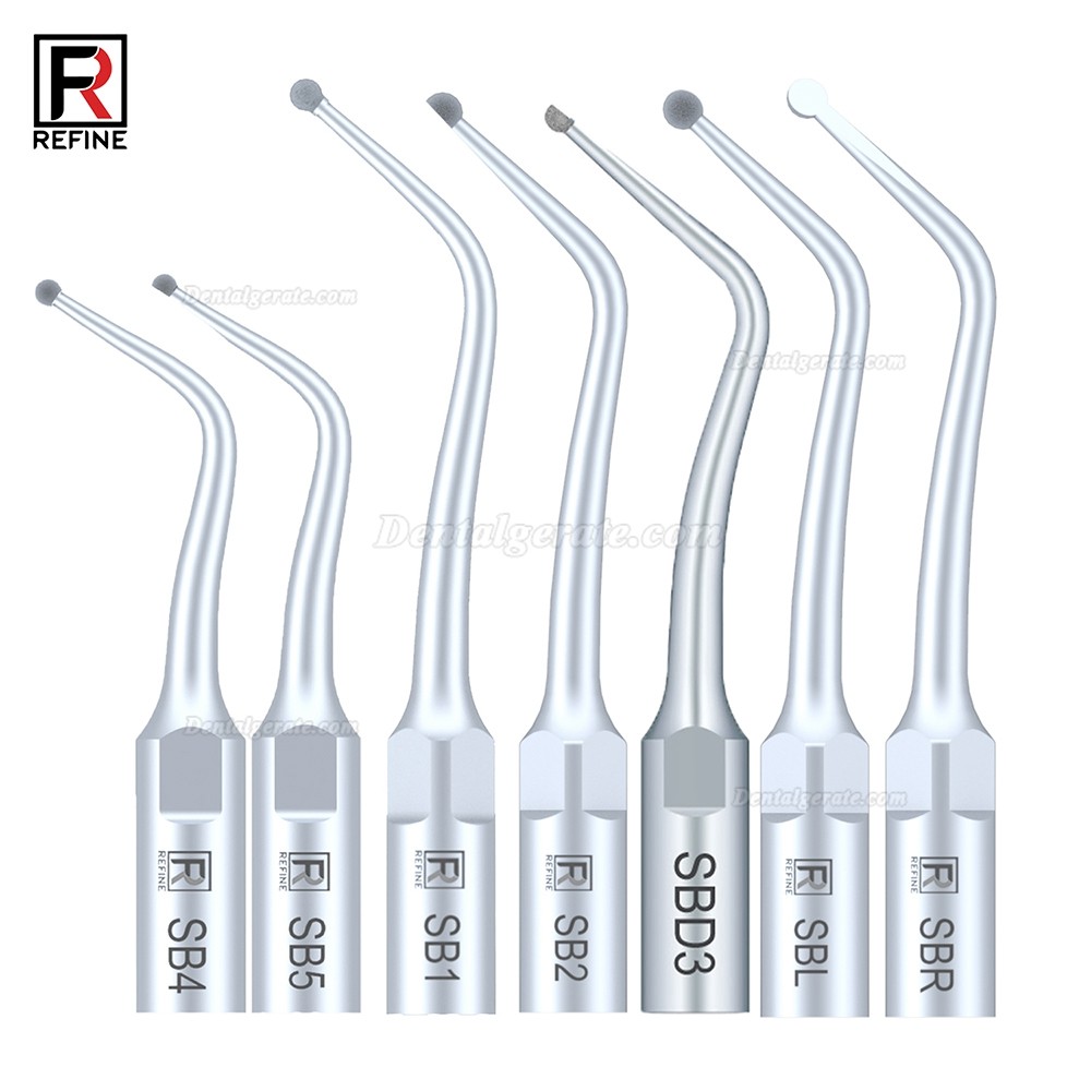 5 Stücke Refine® Ultraschall Scaler Spitzen für Restauration SB1 SB2 SB3 SB4 SB5 SBR SBL Kompatibel EMS Woodpecker