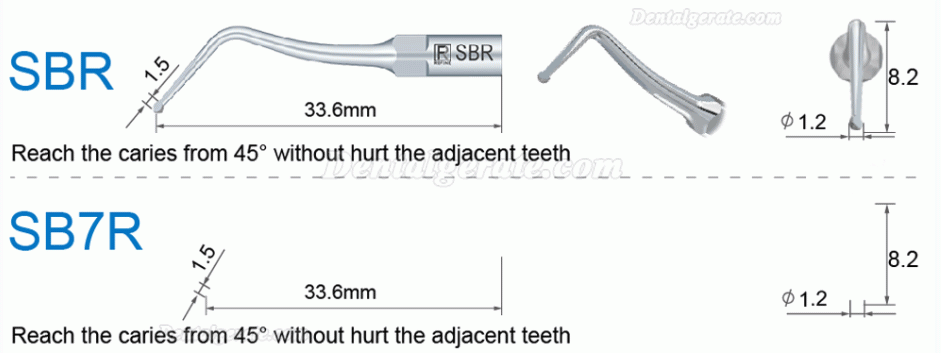 5 Stücke Refine® Ultraschall Scaler Spitzen für Restauration SB1 SB2 SB3 SB4 SB5 SBR SBL Kompatibel EMS Woodpecker